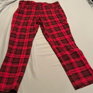 Stretch plaid pants
